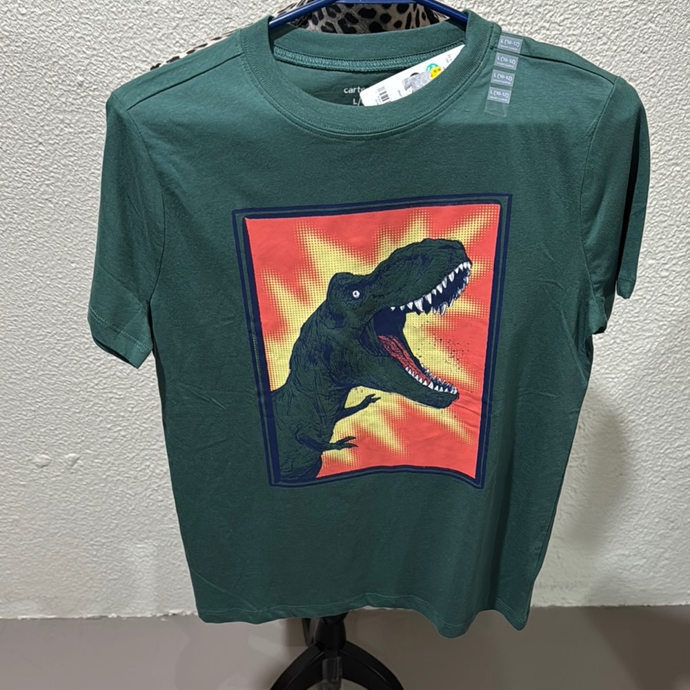 Carters Green Dinosaur Graphic Kids T-Shirt